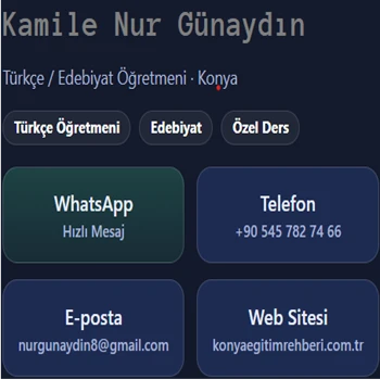 Kamile Nur Günaydın - Kart Vizit